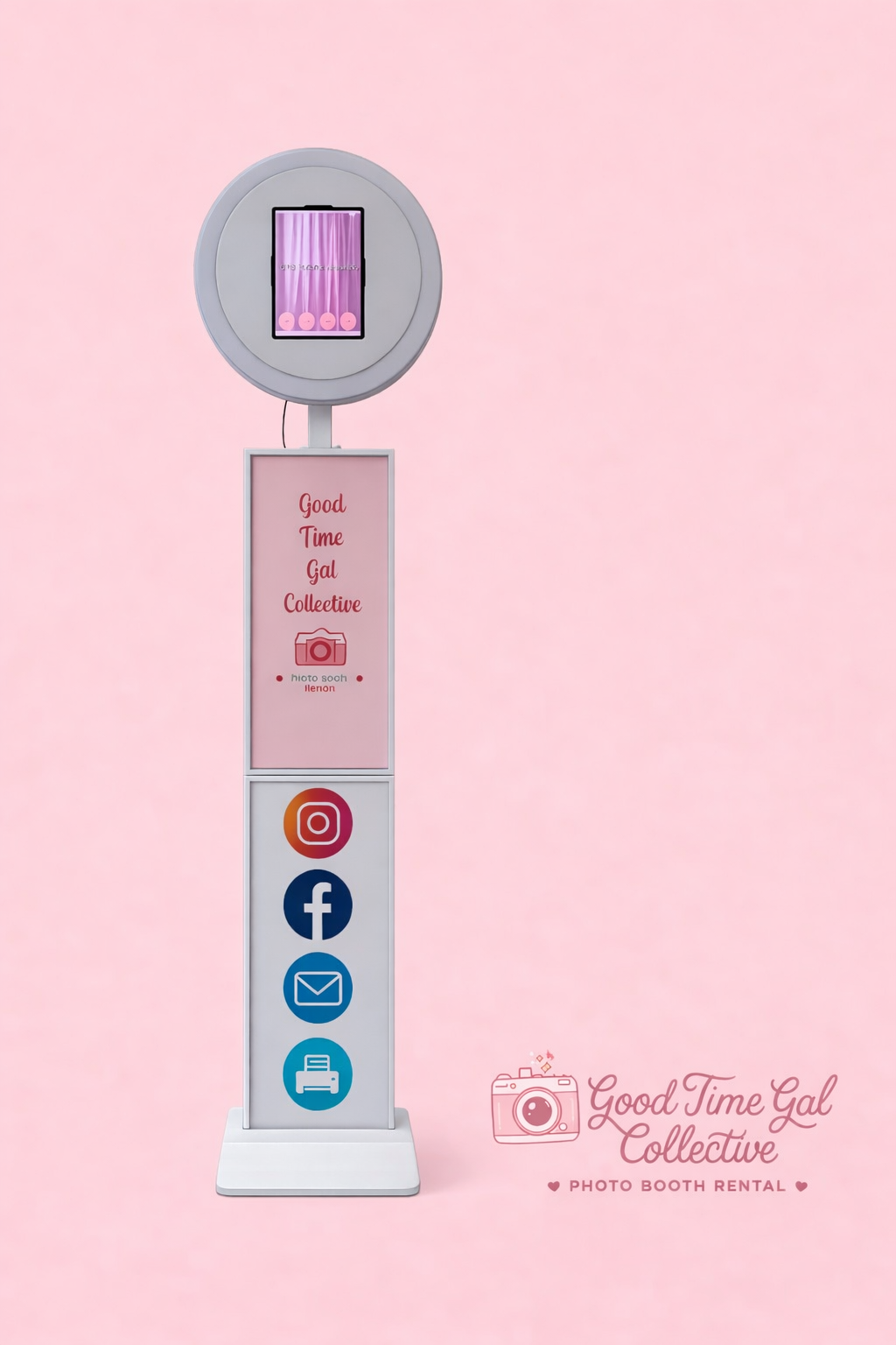 Good Time Gal Collective photo booth setup